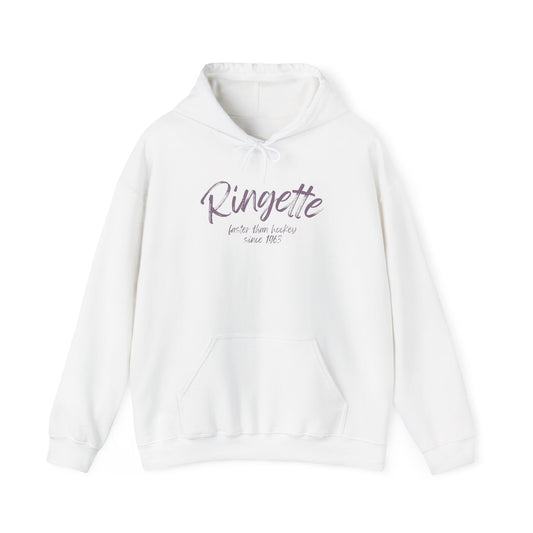 Ringette - Faster Than Hockey Since 1963 Adult Hoodie