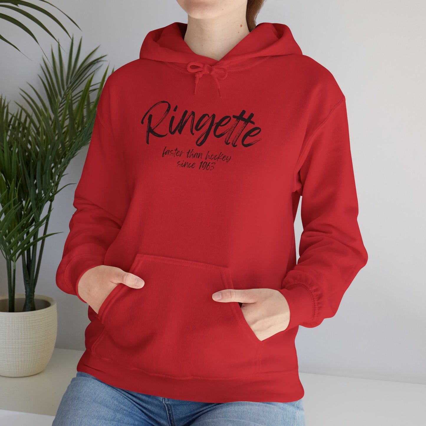 Ringette - Faster Than Hockey Since 1963 Adult Hoodie