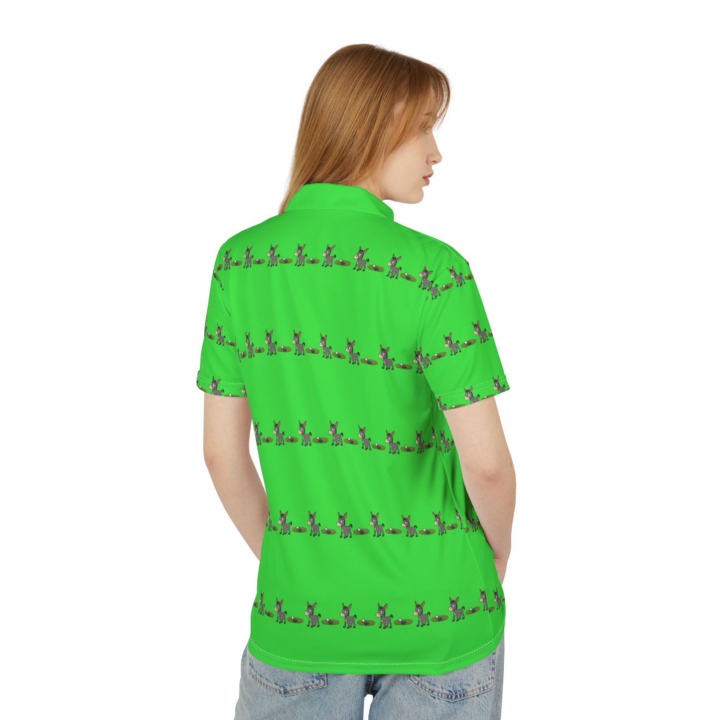 Donkey Golf Hole Stripe Polo Shirt