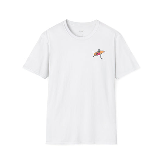 Skeleton Surfer, "Life's a Wave Catch It" Unisex T-Shirt