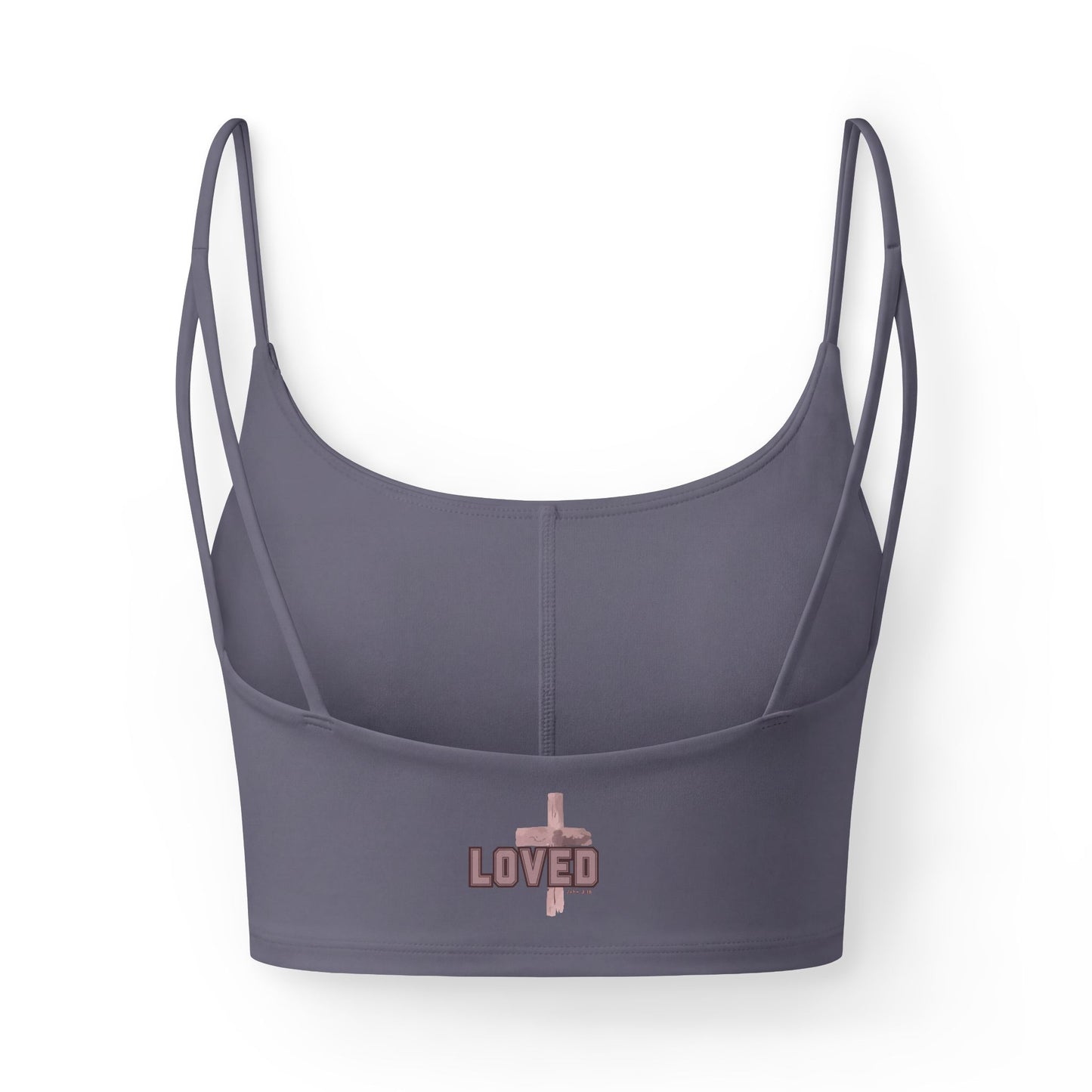 Luxe Women's Crop Bralette — John 3:16 'Loved'