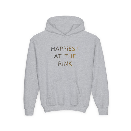 Happiest at the Rink | Youth Hockey and Ringette Hooded Sweatshirt