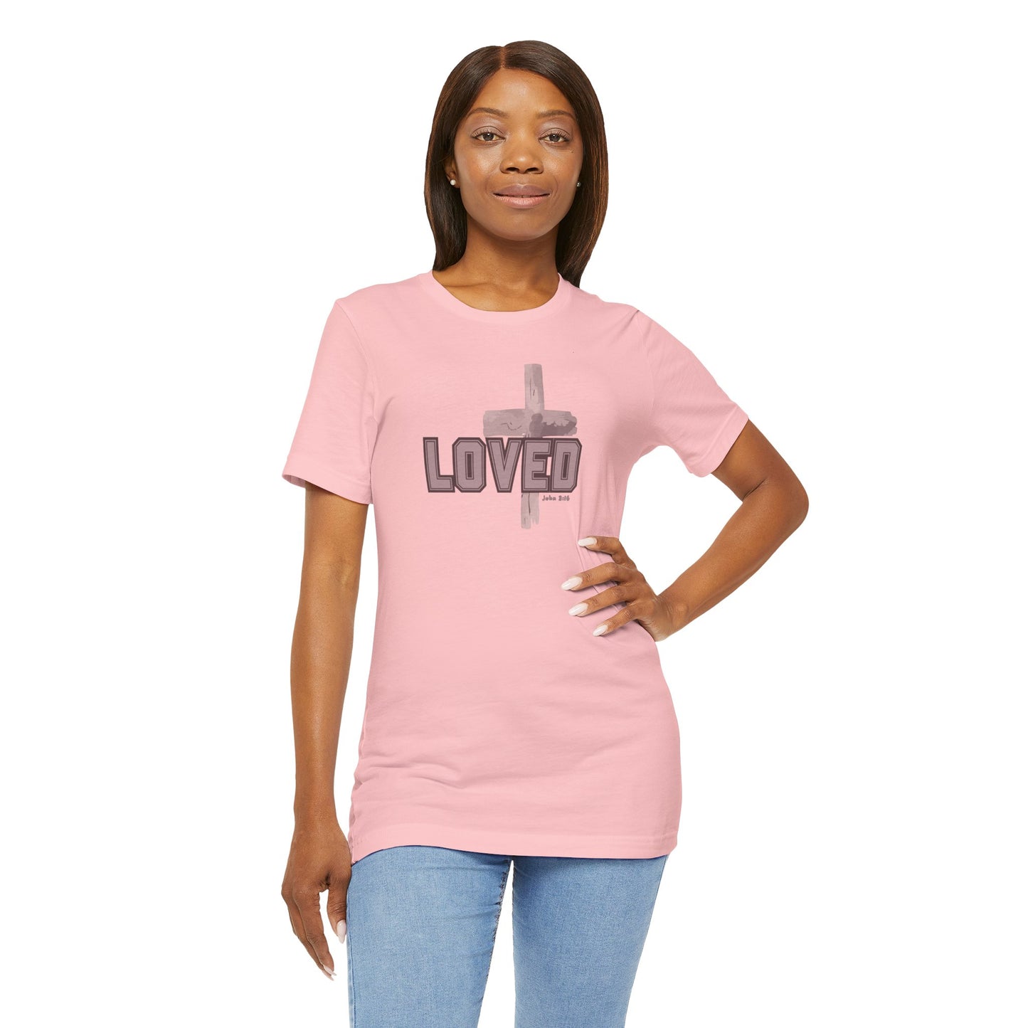 Loved John 3:16 Cross Unisex Tee