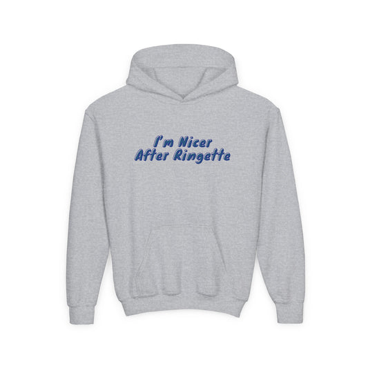 Nicer After Ringette Hoodie | Youth Hooded Sweatshirt