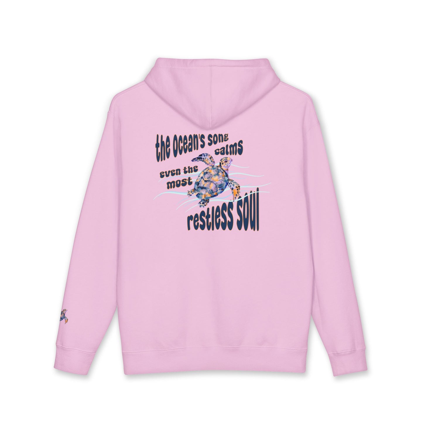 'The Ocean's Song Calms Even The Most Restless Soul' - Sea Turtle Graphic Hoodie