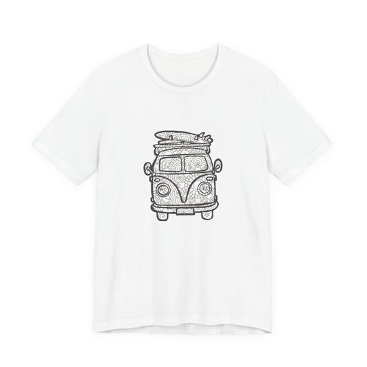 Vintage VW Mandala Surf Van T‑Shirt