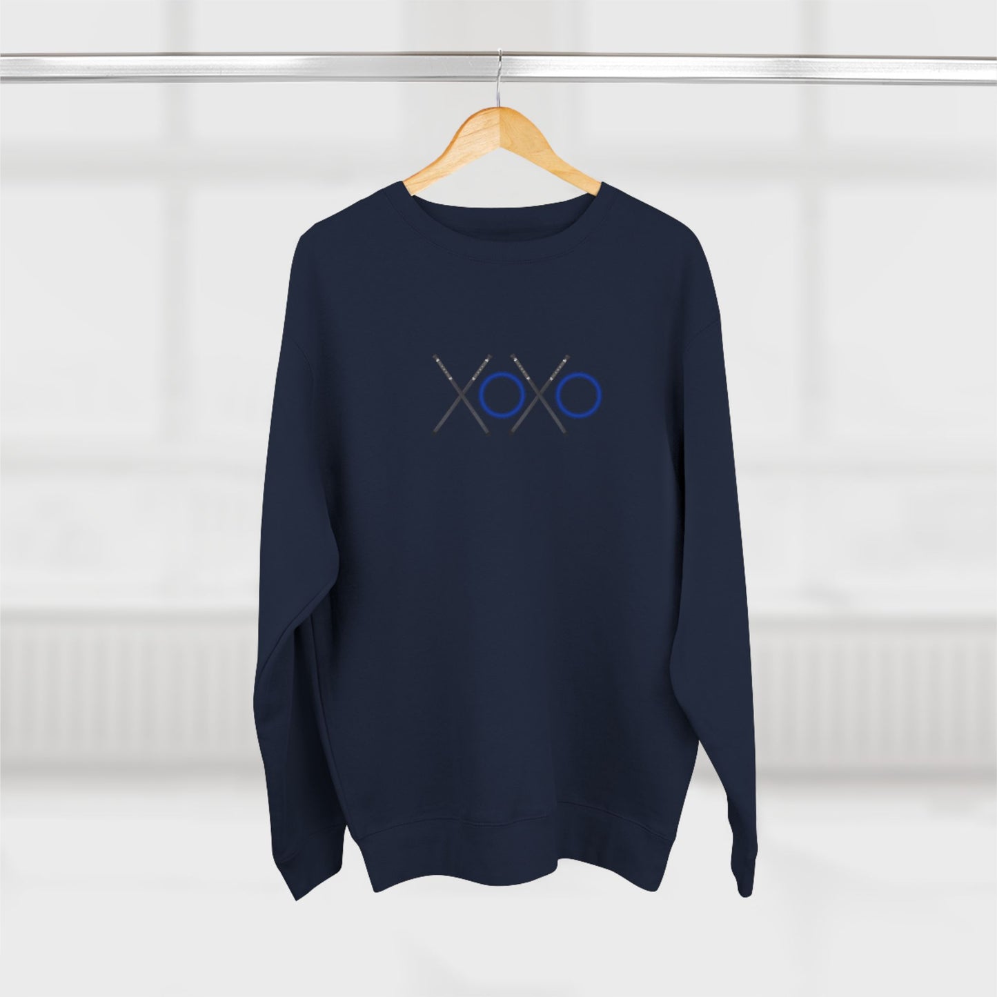 XOXO Ringette Crewneck Sweatshirt | Ringette Sticks and Rings XOXO