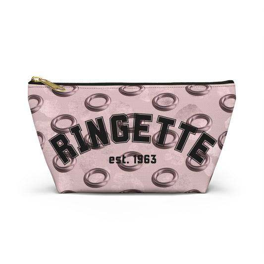Ringette Accessory and Cosmetic Bag - Rose Gold and Black
