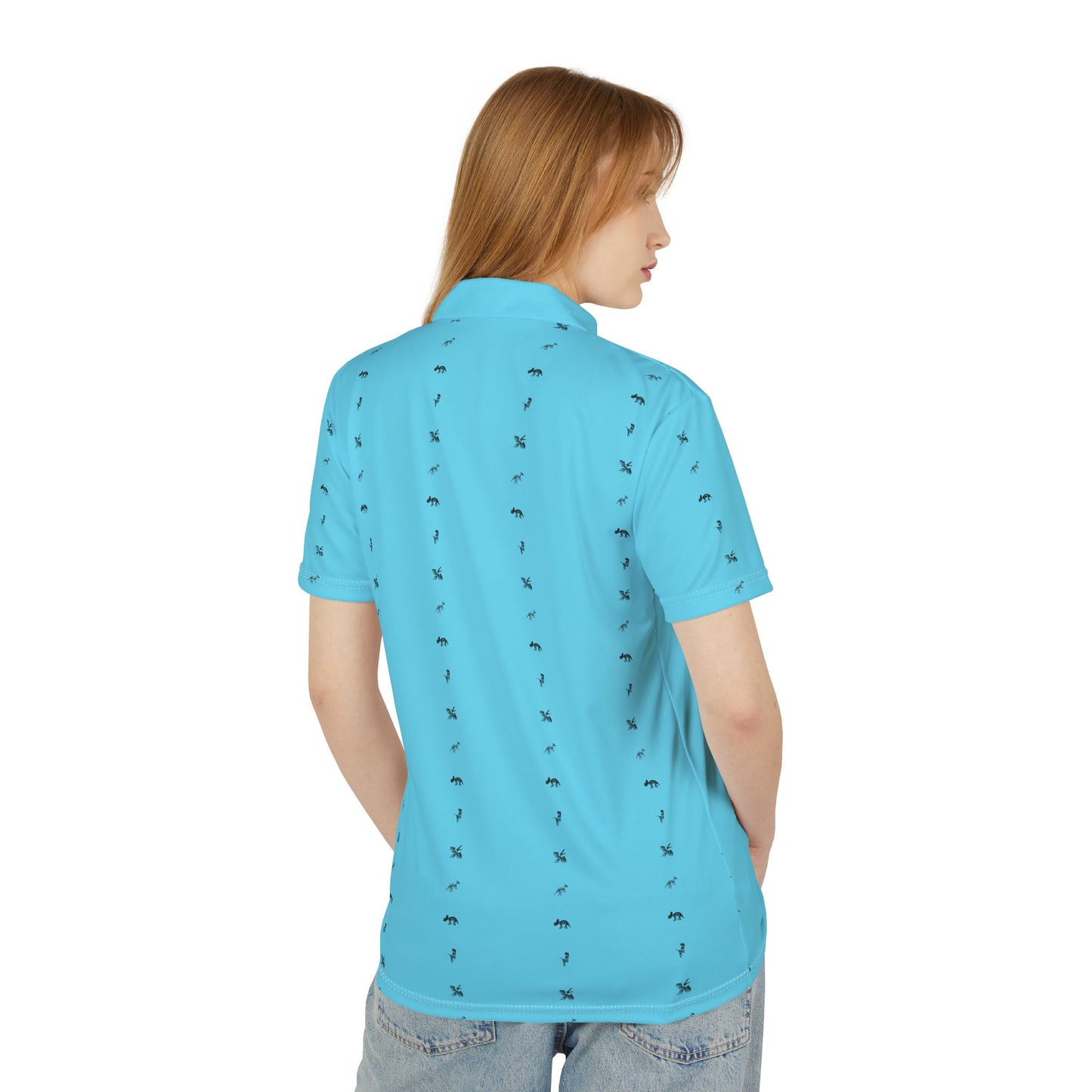 Dinosaur Bones Stripe Golf Polo Shirt