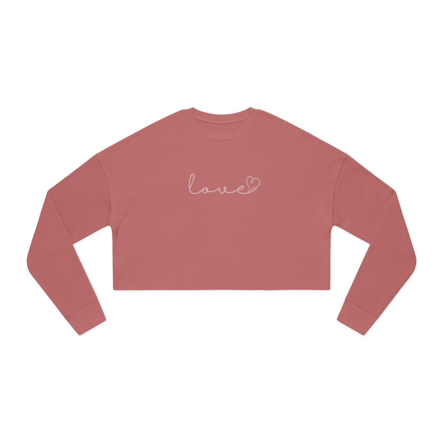 Love Script Cropped Women's Sweatshirt