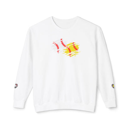 Baseball & Softball Love - Unisex Style Lightweight Crewneck Sweatshirt