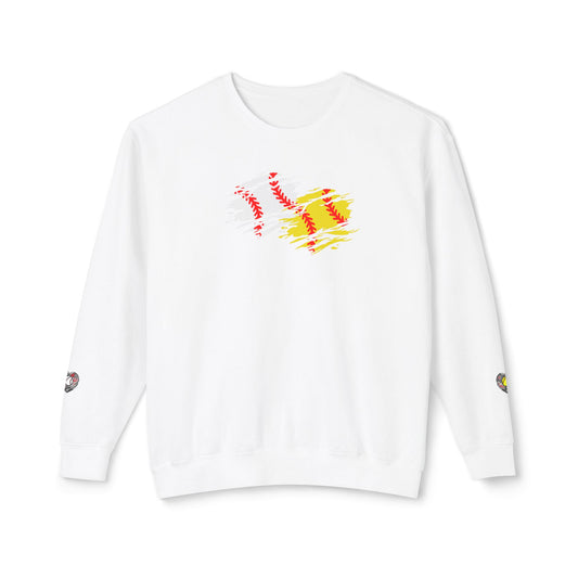 Baseball & Softball Love - Unisex Style Lightweight Crewneck Sweatshirt