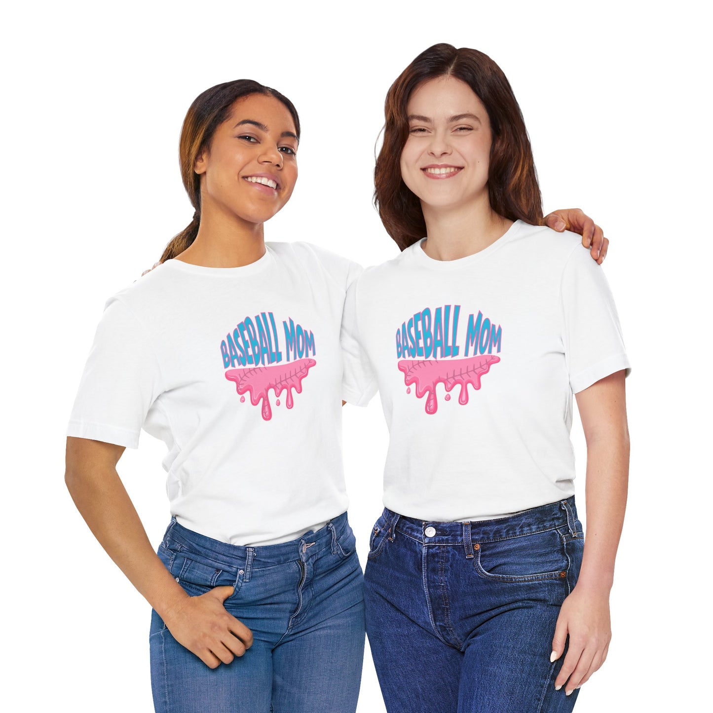 Baseball Mom Bubblegum Drip T-Shirt — Unisex fit