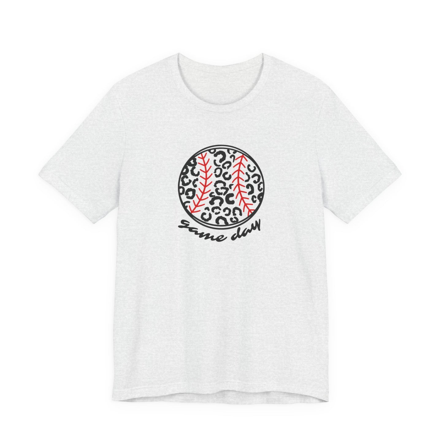 Game Day - Leopard Print Baseball/Softball - Unisex Style Jersey Short Sleeve Tee