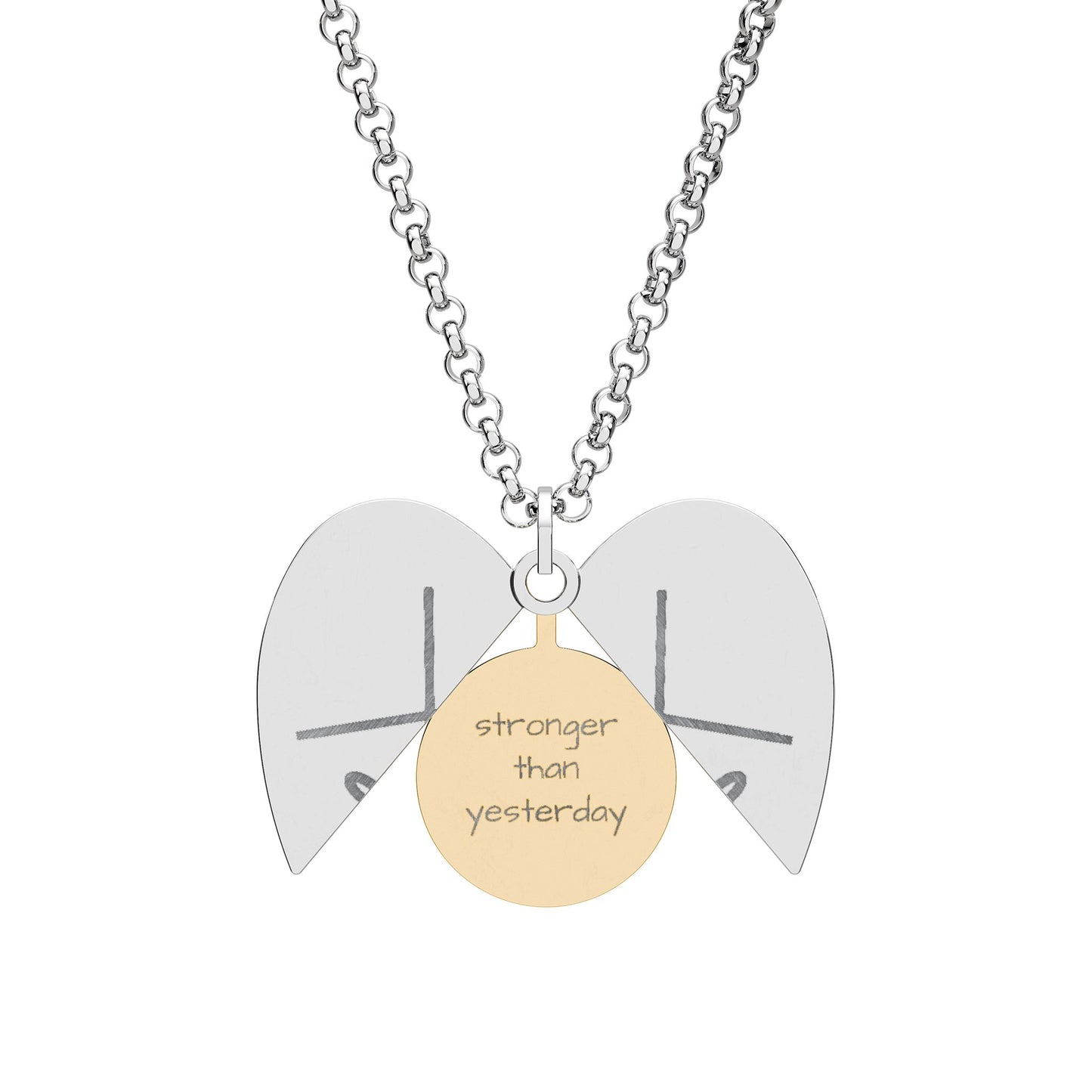Ringette - Stronger than Yesterday - Hidden Message Heart Locket Necklace