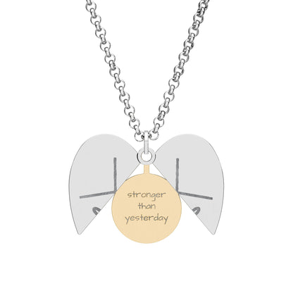 Ringette - Stronger than Yesterday - Hidden Message Heart Locket Necklace