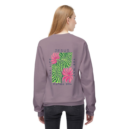 Jesus - The Way, The Truth, The Life  Floral Crewneck Sweatshirt