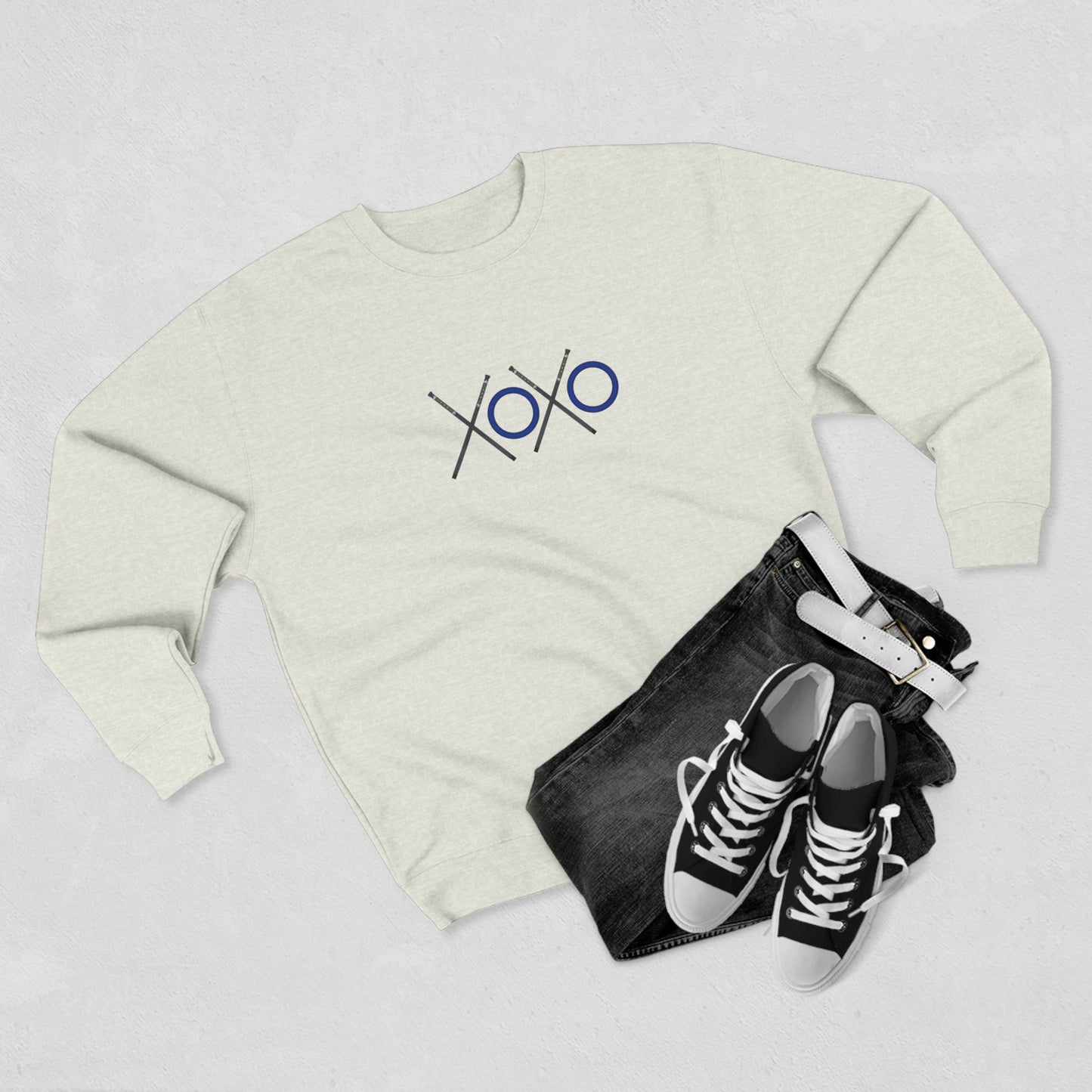 XOXO Ringette Crewneck Sweatshirt | Ringette Sticks and Rings XOXO