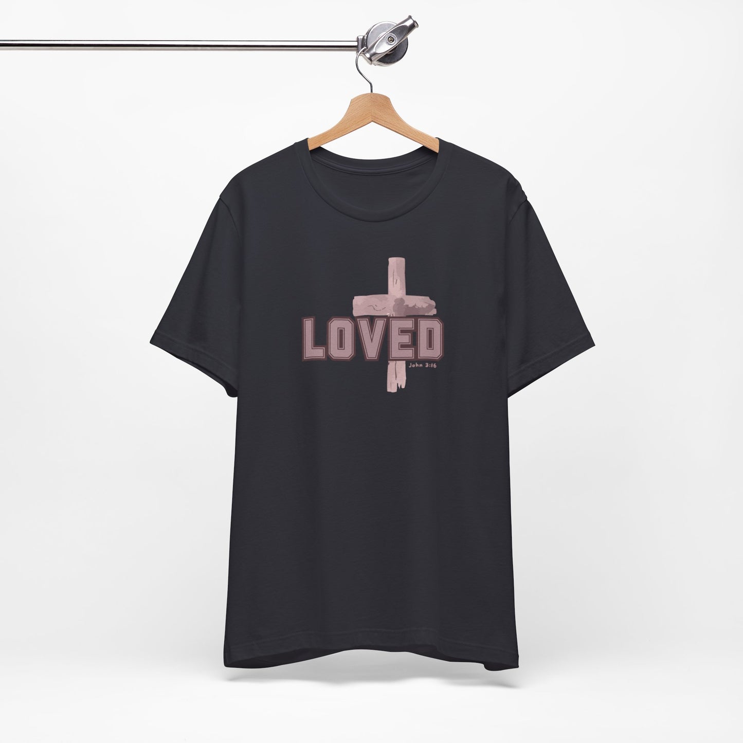 Loved John 3:16 Cross Unisex Tee