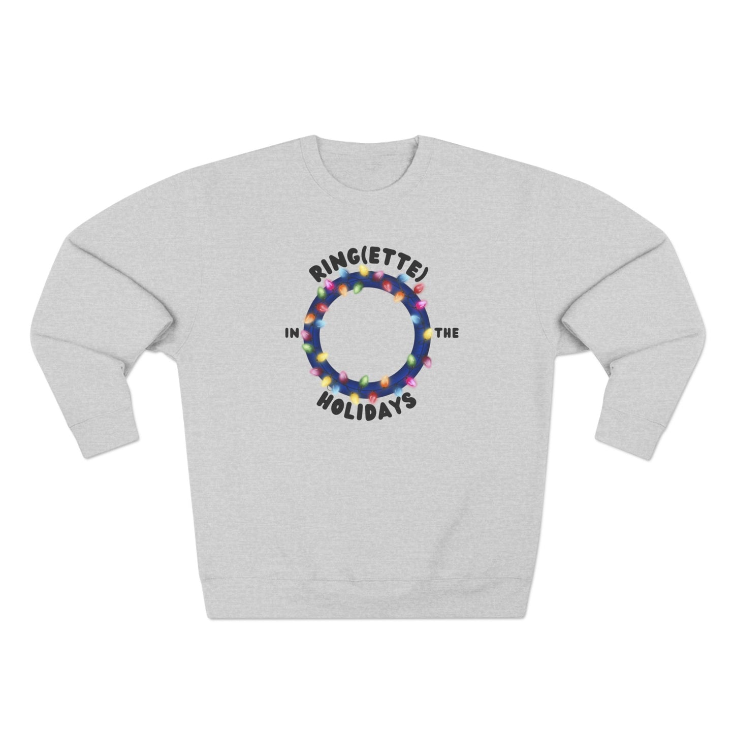 Ring(ette) in the Holidays Crewneck | Festive Ringette Ring Wreath Design