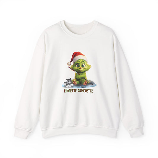Ringette Grinchette Crewneck Christmas Sweatshirt | Cute Christmas Sweatershirt