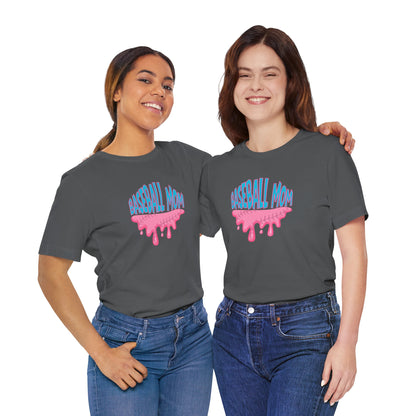 Baseball Mom Bubblegum Drip T-Shirt — Unisex fit