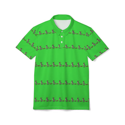 Donkey Golf Hole Stripe Polo Shirt