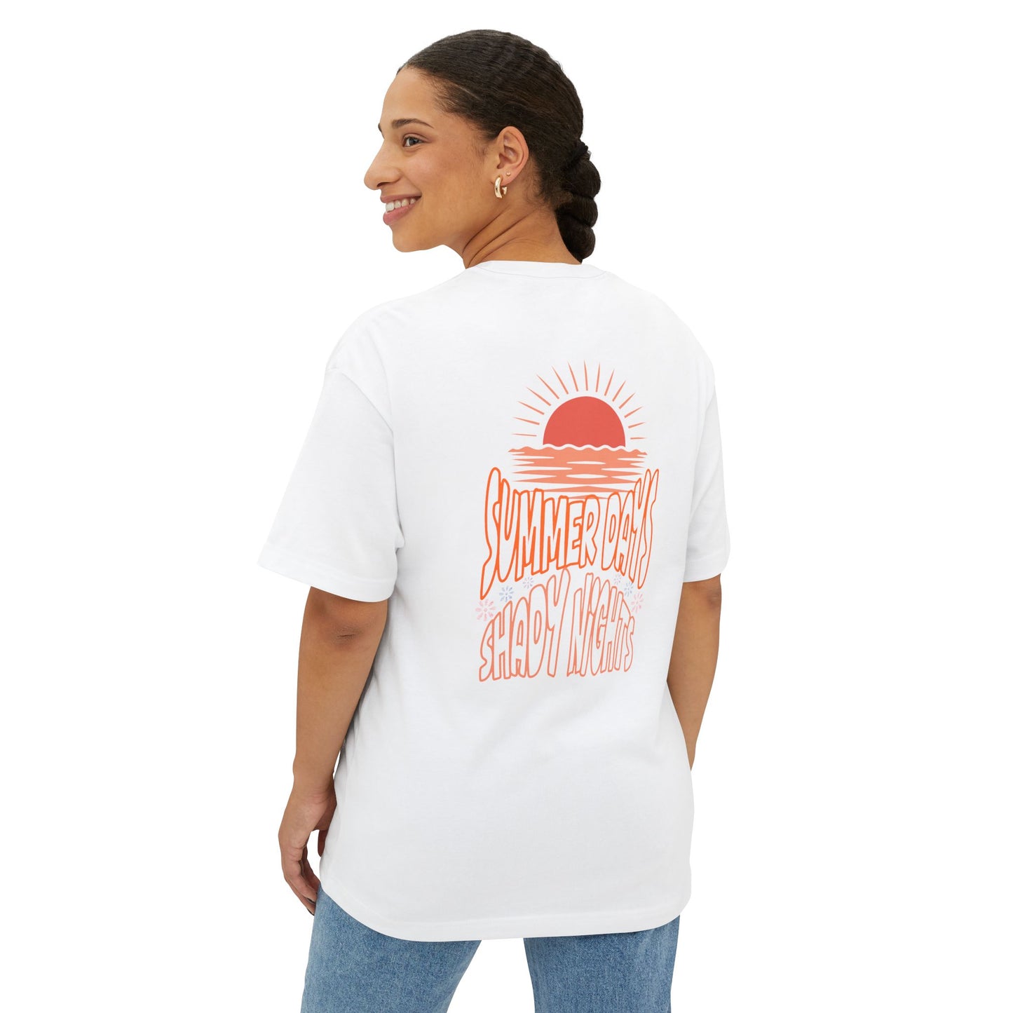 Boxy Tee — "Summer Days, Shady Nights" Sunset