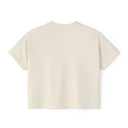 Women's Cropped Boxy Tee - Pray On It, Pray Over It, Pray Through It