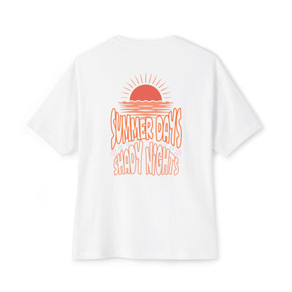 Boxy Tee — "Summer Days, Shady Nights" Sunset