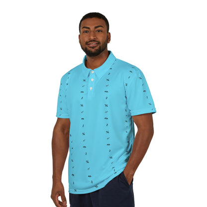 Dinosaur Bones Stripe Golf Polo Shirt
