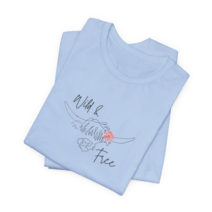 Wild & Free - Unisex Style Jersey Short Sleeve Tee