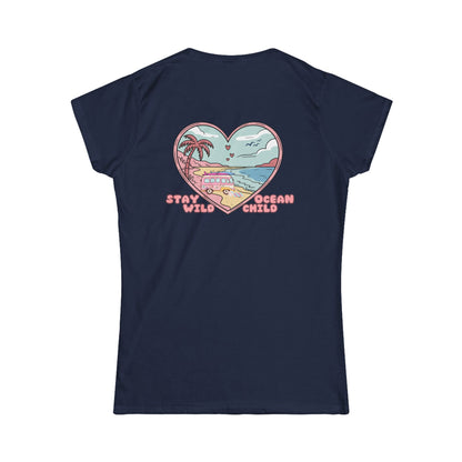 'Stay Wild, Ocean Child' Heart Women's Tee