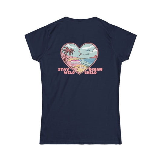 'Stay Wild, Ocean Child' Heart Women's Tee