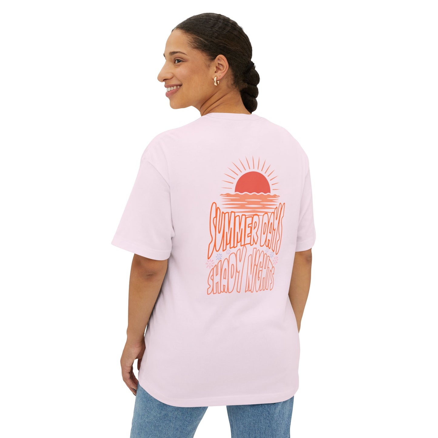 Boxy Tee — "Summer Days, Shady Nights" Sunset
