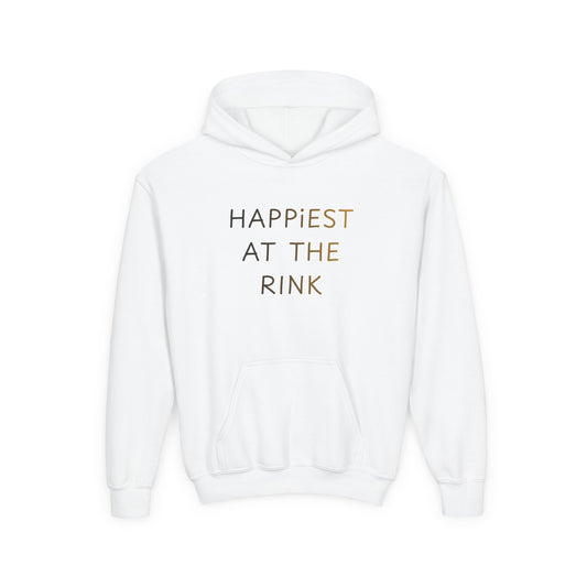 Happiest at the Rink | Youth Hockey and Ringette Hooded Sweatshirt