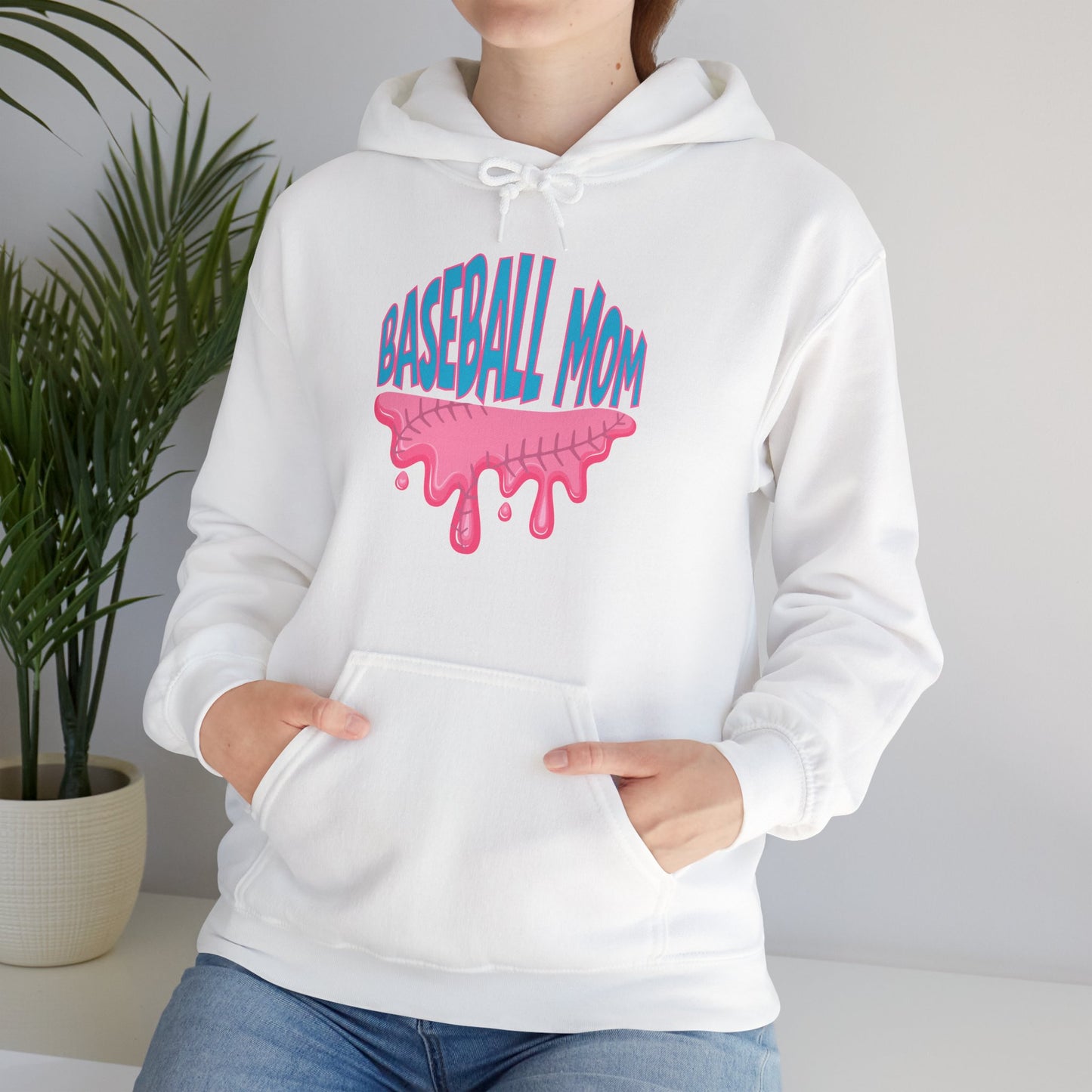 Baseball Mom Bubblegum Drip Hoodie