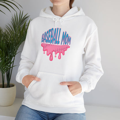 Baseball Mom Bubblegum Drip Hoodie