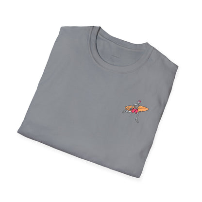 Skeleton Surfer, "Life's a Wave Catch It" Unisex T-Shirt