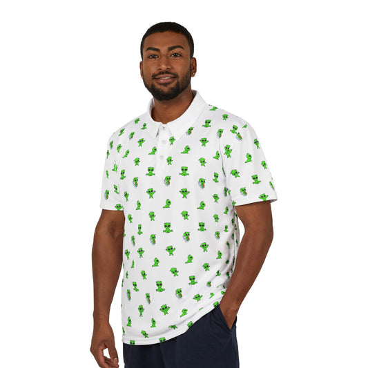 Green Alien Polo Golf Shirt