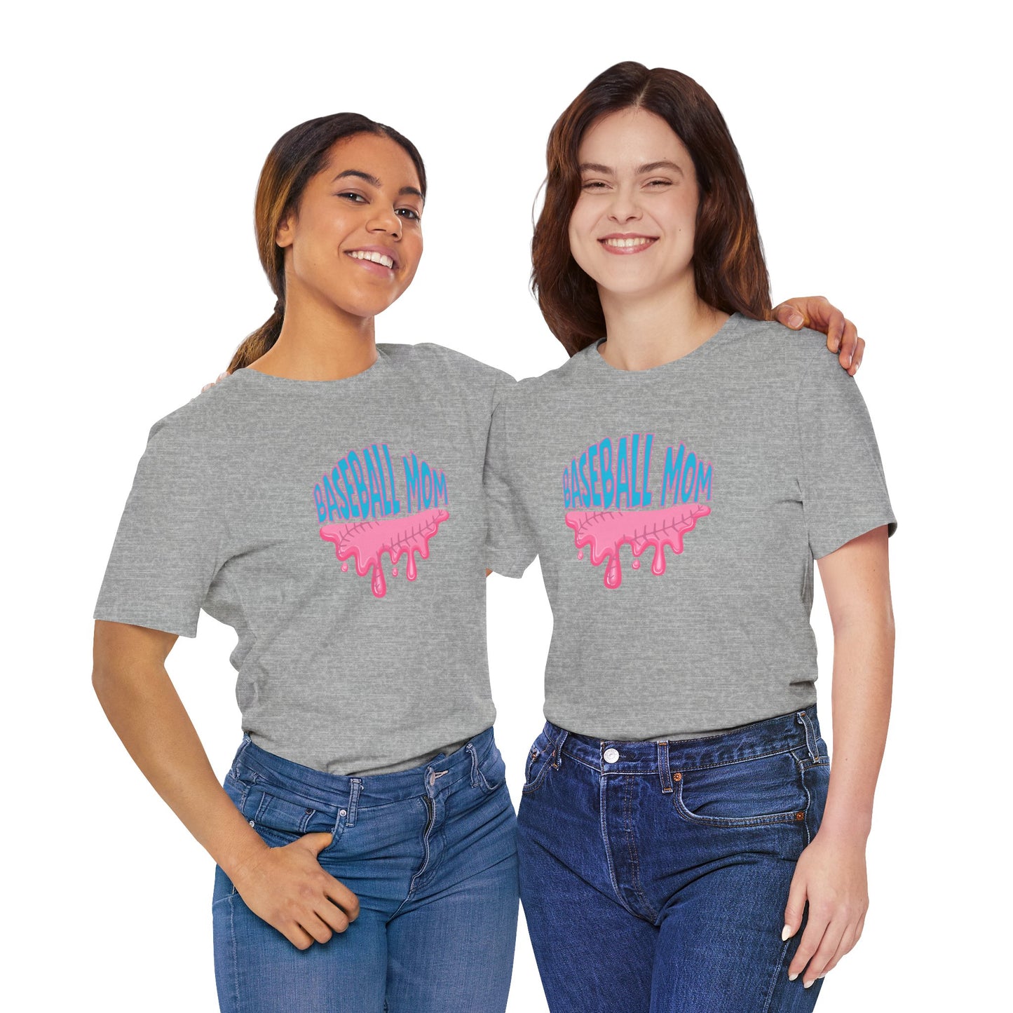Baseball Mom Bubblegum Drip T-Shirt — Unisex fit