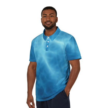 Blue Water Ripple  Golf Polo Shirt
