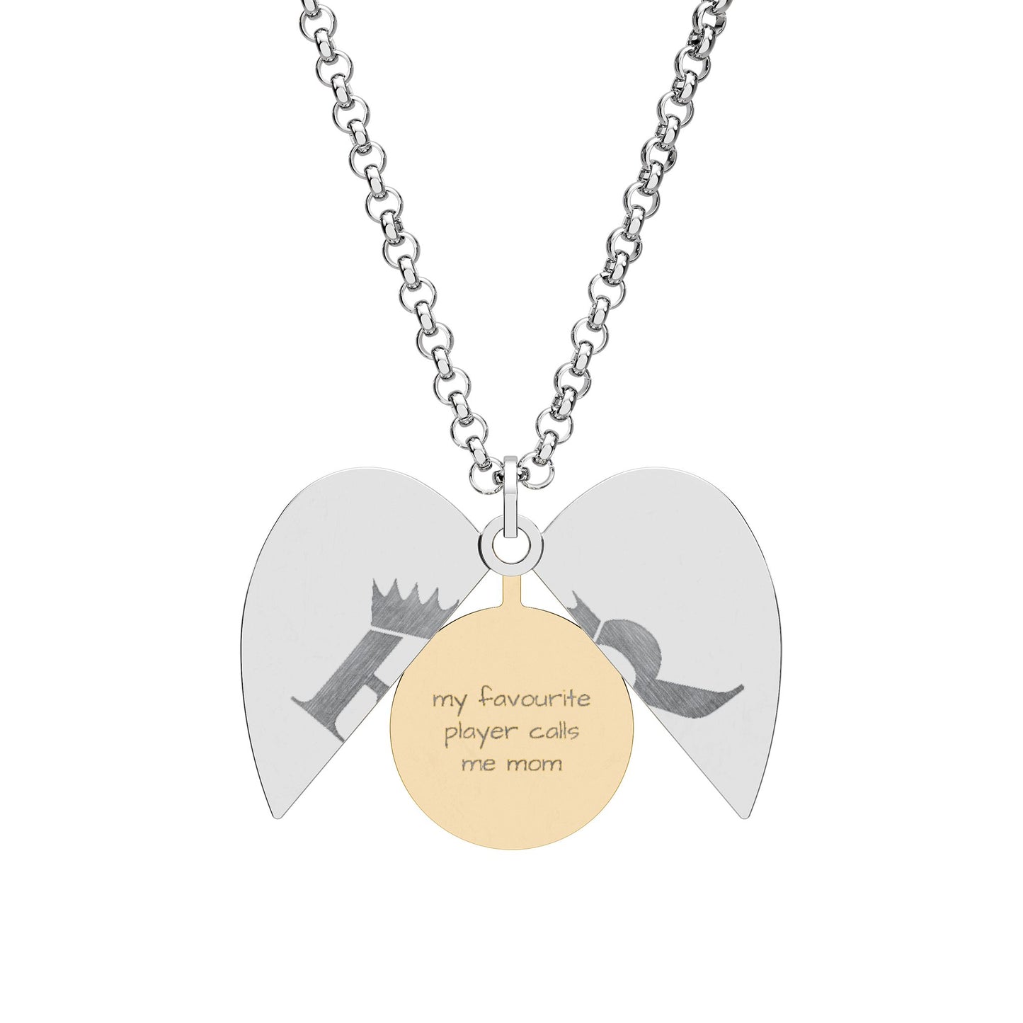 Limited Edition: Calgary Royals Baseball Mom - Engraved Hidden Message Heart Necklace