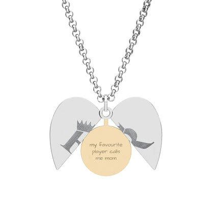 Limited Edition: Calgary Royals Baseball Mom - Engraved Hidden Message Heart Necklace