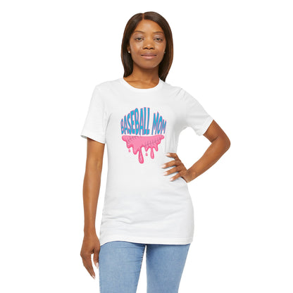Baseball Mom Bubblegum Drip T-Shirt — Unisex fit
