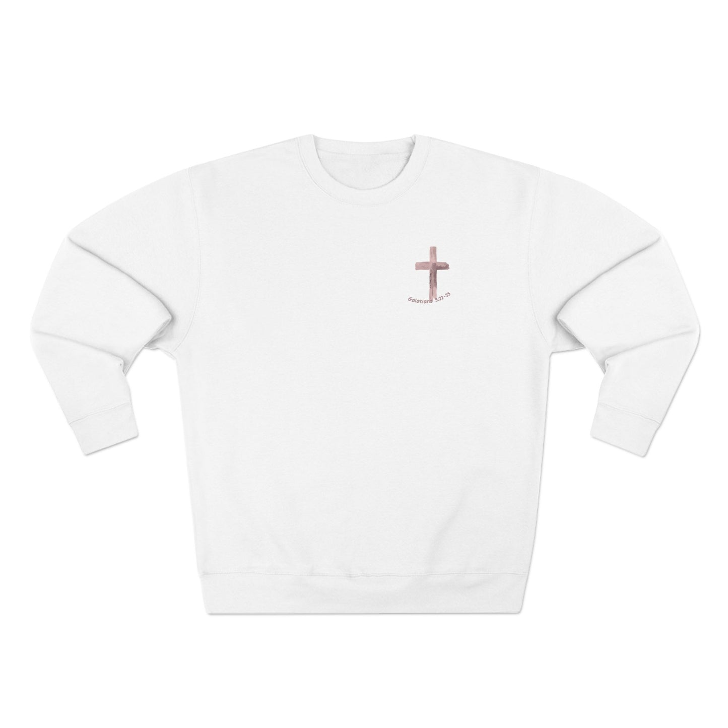 Christian Cross Crewneck Sweatshirt — Galations 5:22-23 Scripture
