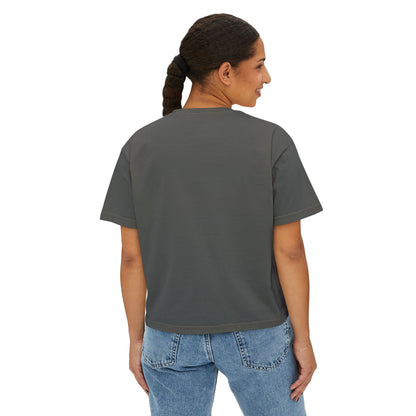 Women's Cropped Boxy Tee - Pray On It, Pray Over It, Pray Through It