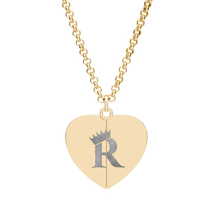 Limited Edition: Calgary Royals Baseball Mom - Engraved Hidden Message Heart Necklace