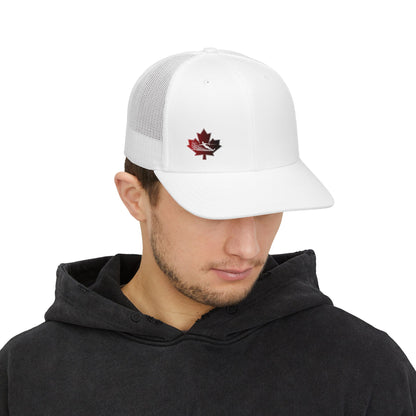 Male Waterskier Maple Leaf Snapback Trucker Cap