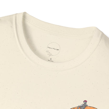 Skeleton Surfer, "Life's a Wave Catch It" Unisex T-Shirt